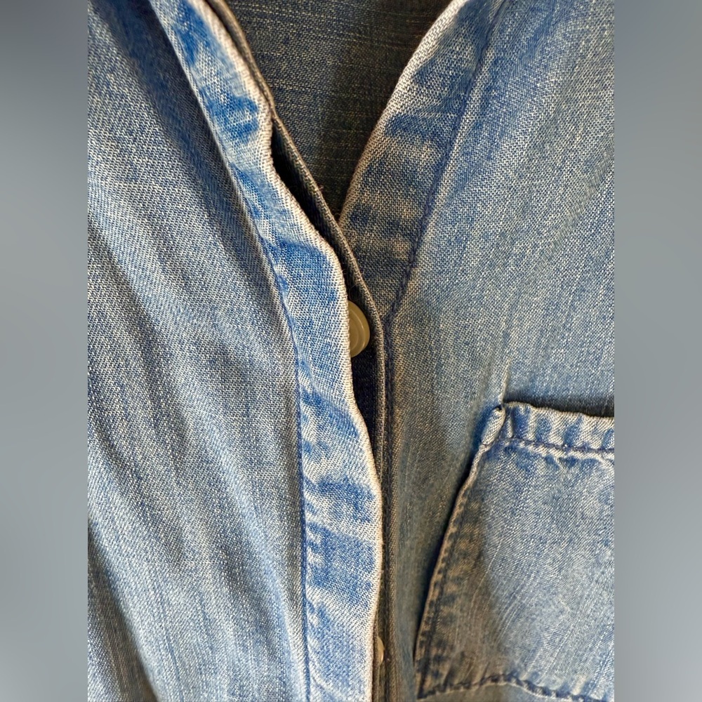 Classic JCrew Denim Sleeveless Shirt Dress - XS - Picture 5 of 8